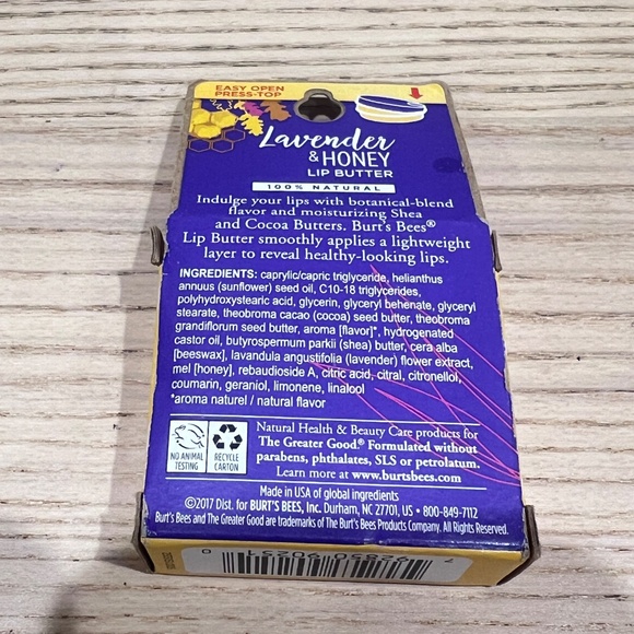 Burt's Bees Lip Butter Lavender & Honey 0.4oz each ( Lot of 3 ) New sealed - Picture 3 of 4